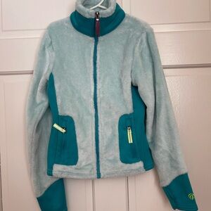 Kids Teal and Light Blue Fleece Jacket
